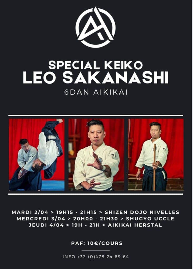 Seminar with Leo Sakanashi 6e dan - Belgium,  2 - 4 April 2024