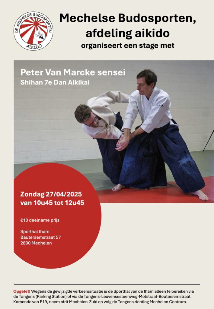 Stage met Peter Van Marcke shihan, Mechelen, 27 april 2025