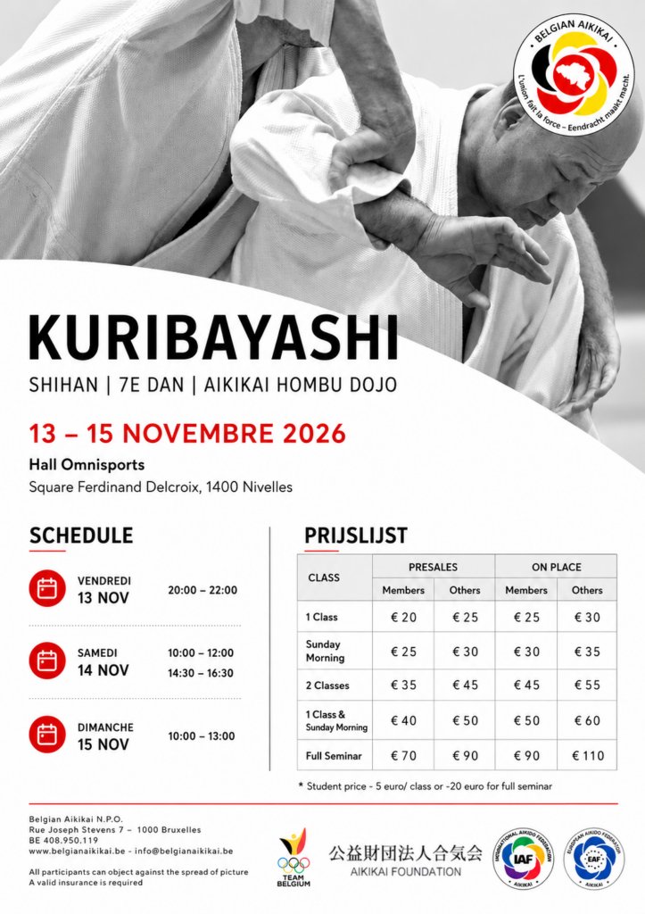 Kuribayashi shihan Nijvel 13-15 nov 2026