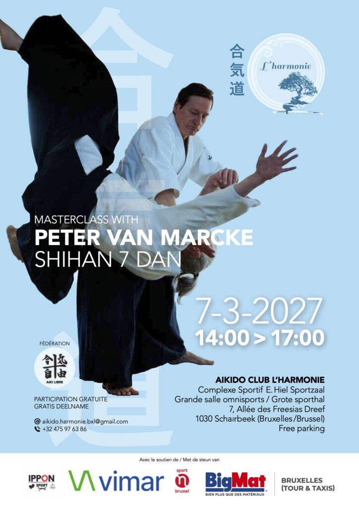 Stage met Peter Van Marcke in Schaarbeek 7-3-2027